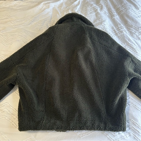 Zara Green Teddy Bear Coat - Picture 4 of 6